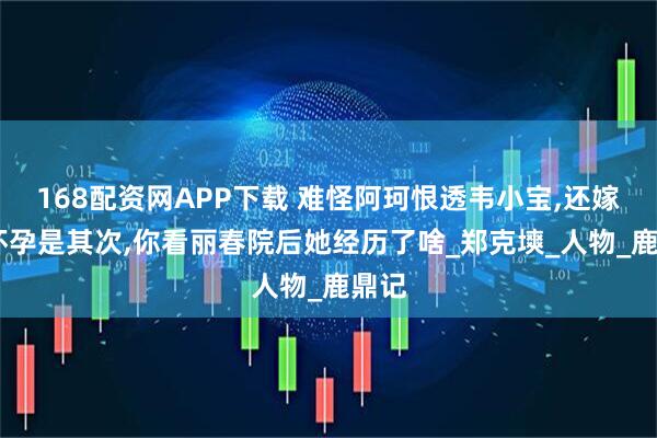 168配资网APP下载 难怪阿珂恨透韦小宝,还嫁他,怀孕是其次,你看丽春院后她经历了啥_郑克塽_人物_鹿鼎记