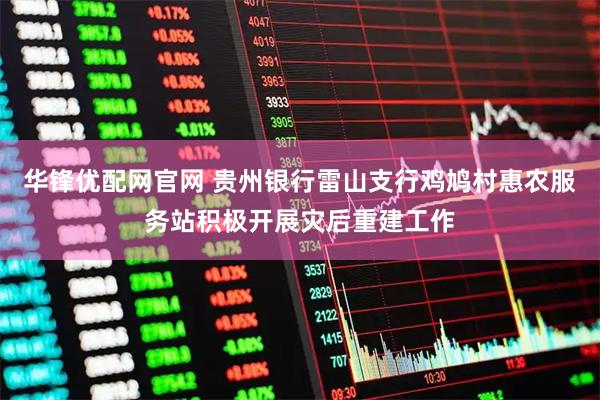 华锋优配网官网 贵州银行雷山支行鸡鸠村惠农服务站积极开展灾后重建工作